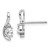 Image of 14mm 14K White Gold White Topaz and Diamond Earrings XBS380