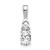 Image of 14K White Gold White Topaz and Diamond Pendant XBS241