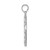 Image of 14K White Polished Braided Cross Pendant