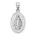 Image of 14K White Polished Virgin Mary Pendant