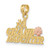 Image of 14k Yellow & Rose Gold #1 Granddaughter w/ Flower Pendant