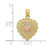 Image of 14k Yellow & Rose Gold Flower In Heart Basket Pendant