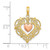 Image of 14k Yellow & Rose Gold Heart w/ Lace Trim Pendant