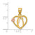 Image of 14K Yellow & Rose Gold Initial O In Heart Pendant