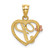 Image of 14K Yellow & Rose Gold Initial P In Heart Pendant