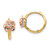 Image of 12mm 14k Yellow & Rose Gold Madi K CZ Flower Hinged Hoop Earrings
