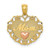 Image of 14K Yellow & Rose Gold Mom Heart Pendant