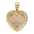 Image of 14K Yellow & Rose Gold Polished & Satin Heart Pendant