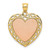 Image of 14K Yellow & Rose Gold Polished & Satin Heart Pendant