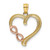 Image of 14K Yellow & Rose Gold Polished Infinity Heart Pendant