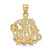 Image of 14k Yellow & Rose Gold w/ Rhodium #1 Mom w/ Flower Pendant