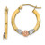 Image of 21mm 14k Yellow & Rose Gold w/ Rhodium Shiny-Cut Flower Hoop Earrings