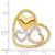 Image of 14k Yellow & Rose Gold w/Rhodium Heart Slide Pendant