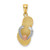 Image of 14k Yellow & Rose Gold w/Rhodium Sandal Pendant