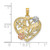 Image of 14k Yellow & Rose Gold with Rhodium #1 Mom Heart w/ Flower Pendant