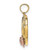 Image of 14k Yellow & Rose Gold with Rhodium Beaded Heart w/ #1 Mom Pendant