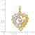 Image of 14k Yellow & Rose Gold with Rhodium Dolphins in Heart Pendant