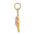 Image of 14k Yellow & Rose Gold with Rhodium Double Dolphins In Frame Pendant