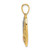 Image of 14k Yellow & Rose Gold with Rhodium Grandma In Filigree Heart w/ Flowers Pendant