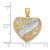 Image of 14k Yellow & Rose Gold with Rhodium Grandma In Filigree Heart w/ Flowers Pendant