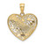 Image of 14k Yellow & Rose Gold with Rhodium Grandma In Filigree Heart w/ Flowers Pendant