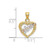 Image of 14k Yellow & Rose Gold with Rhodium Love & Arrow Pendant