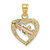 Image of 14k Yellow & Rose Gold with Rhodium Love & Arrow Pendant