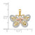 Image of 14k Yellow & Rose Gold with Rhodium Shiny-Cut Butterfly Pendant K4832