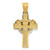 Image of 14K Yellow & White Gold Claddagh Cross Pendant D859