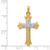 Image of 14K Yellow & White Gold Claddagh Cross Pendant XR718
