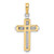 Image of 14K Yellow & White Gold Cross Pendant CG11