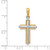 Image of 14K Yellow & White Gold Cross Pendant CG11