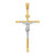 Image of 14K Yellow & White Gold Crucifix Pendant D1685