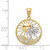Image of 14K Yellow & White Gold Cutout Sun & Palm Tree Pendant