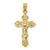 Image of 14K Yellow & White Gold Fleur De Lis Crucifix Pendant Image of 14K Yellow & White Gold Fleur De Lis Crucifix Pendant