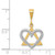 Image of 14K Yellow & White Gold Heart-Shaped Star Of David Pendant CG64