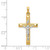 Image of 14K Yellow & White Gold Inri Hollow Latin Crucifix Pendant XR311