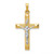 Image of 14K Yellow & White Gold Inri Hollow Latin Crucifix Pendant XR311