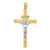 Image of 14K Yellow & White Gold Inri Latin Crucifix Pendant D3666