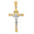 Image of 14K Yellow & White Gold Inri Latin Crucifix Pendant D3667