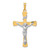 Image of 14K Yellow & White Gold Inri Latin Crucifix Pendant XR729