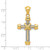 Image of 14K Yellow & White Gold Latin Cross Pendant D254