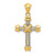 Image of 14K Yellow & White Gold Latin Cross Pendant D254