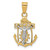 Image of 14K Yellow & White Gold Mariners Crucifix Pendant C810