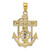 Image of 14K Yellow & White Gold Mariners Crucifix Pendant K2209