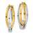 Image of 14mm 14k Yellow & White Gold Oval Hoop w/ Loop Earrings