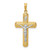 Image of 14K Yellow & White Gold Polished & Textured Inri Crucifix Pendant XR1650