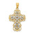 Image of 14K Yellow & White Gold Polished 2 Level Fancy Cross Pendant K5454