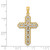 Image of 14K Yellow & White Gold Polished 2 Level Fancy Cross Pendant K5455