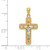 Image of 14K Yellow & White Gold Polished Beaded Crucifix Pendant